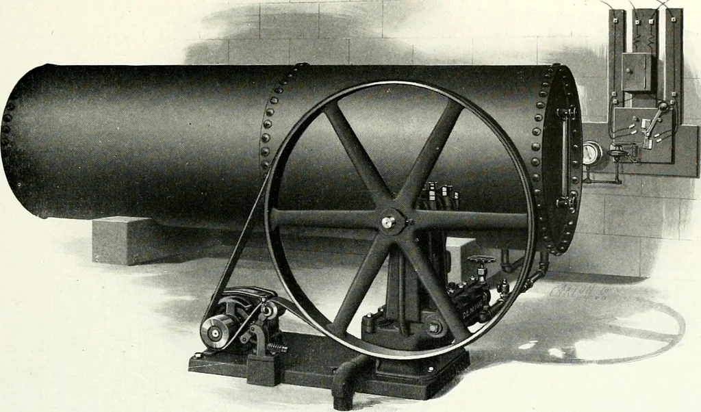 An illustration from Pumping machinery : for operation by any power : single and double acting triplex pumps for various services, deep well power working heads, artesian well cylinders, rotary and centrifugal pumps manufactured by the Deming Company, Salem, Ohio, U.S.A, 1915, leaf 146