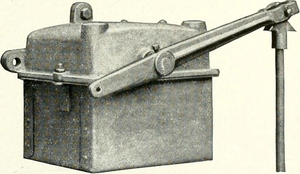 An illustration from Pumping machinery : for operation by any power : single and double acting triplex pumps for various services, deep well power working heads, artesian well cylinders, rotary and centrifugal pumps manufactured by the Deming Company, Salem, Ohio, U.S.A, 1915, leaf 154