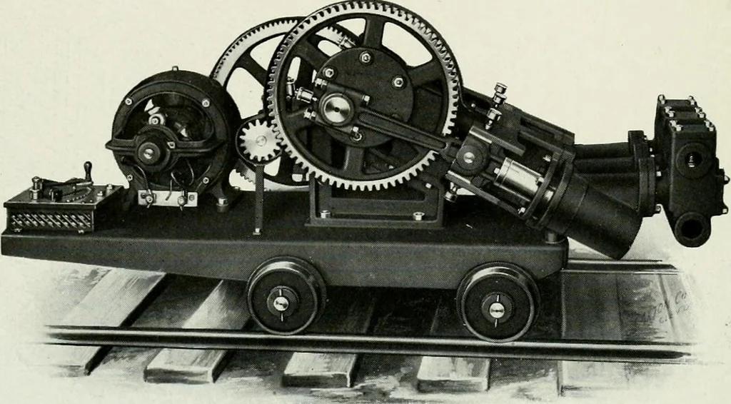 An illustration from Pumping machinery : for operation by any power : single and double acting triplex pumps for various services, deep well power working heads, artesian well cylinders, rotary and centrifugal pumps manufactured by the Deming Company, Salem, Ohio, U.S.A, 1915, leaf 43