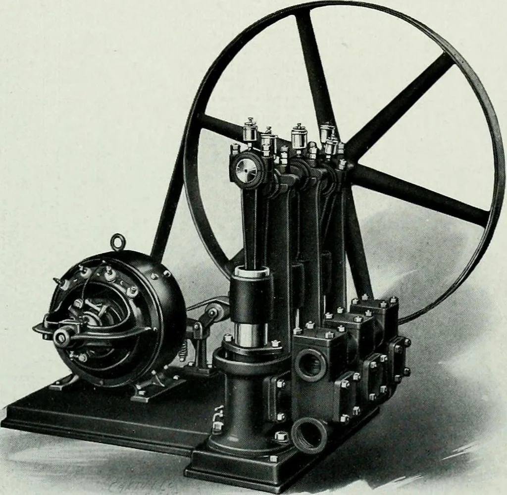 An illustration from Pumping machinery : for operation by any power : single and double acting triplex pumps for various services, deep well power working heads, artesian well cylinders, rotary and centrifugal pumps manufactured by the Deming Company, Salem, Ohio, U.S.A, 1915, leaf 53