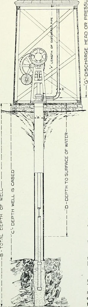 An illustration from Pumping machinery : for operation by any power : single and double acting triplex pumps for various services, deep well power working heads, artesian well cylinders, rotary and centrifugal pumps manufactured by the Deming Company, Salem, Ohio, U.S.A, 1915, leaf 88