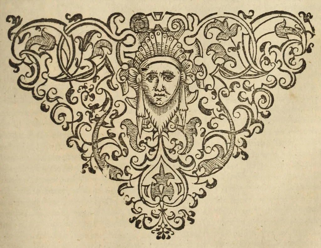 An illustration from Purchas his pilgrimage, or, Relations of the world and the religions observed in all ages and places discouered, from the creation vnto this present : in foure partes : this first containeth a theologicall and geographicall historie of Asia, Africa, and America, with the ilands adiacent : declaring the ancient religions before the floud, the heathnish, Jewish, and Saracenicall in all ages since ... with briefe descriptions of the countries, nations, states, discoueries, priuate and publike customes, and the most remarkable rarities of nature, or humane industrie, in the same, 1613, leaf 415