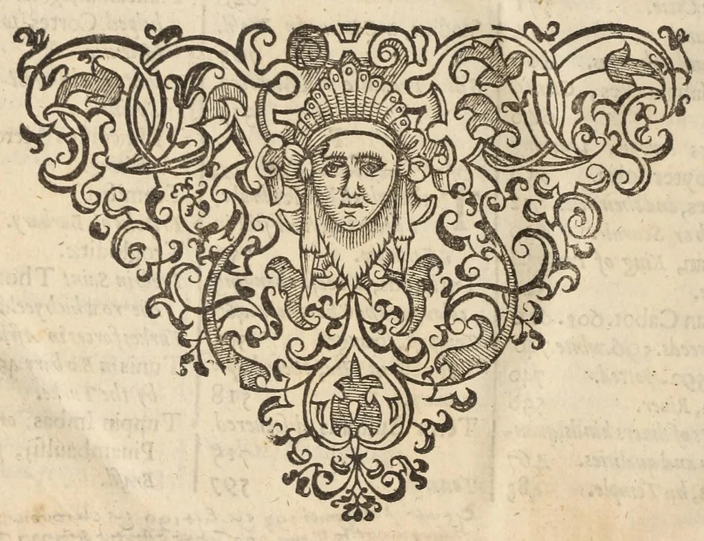 An illustration from Purchas his pilgrimage, or, Relations of the world and the religions observed in all ages and places discouered, from the creation vnto this present : in foure partes : this first containeth a theologicall and geographicall historie of Asia, Africa, and America, with the ilands adiacent : declaring the ancient religions before the floud, the heathnish, Jewish, and Saracenicall in all ages since ... with briefe descriptions of the countries, nations, states, discoueries, priuate and publike customes, and the most remarkable rarities of nature, or humane industrie, in the same, 1613, leaf 818