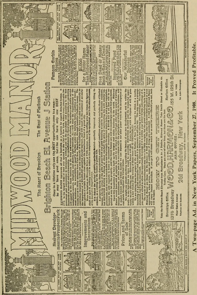 An illustration from Pushing your business, a text-book of advertising, giving practical advice on advertising, for banks, trust companies, investment brokers, real estate dealers, 1909, leaf 154