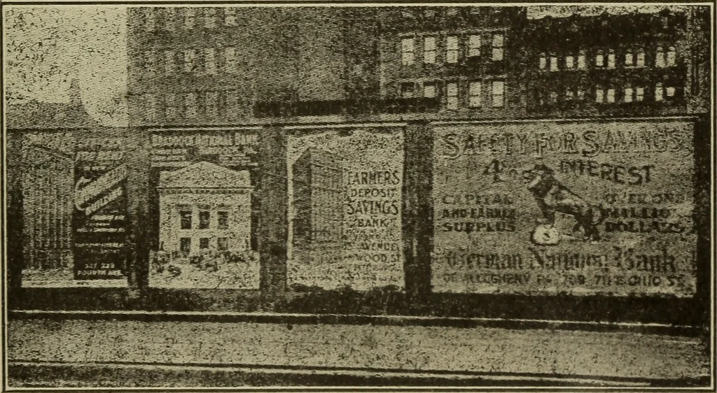 An illustration from Pushing your business, a text-book of advertising, giving practical advice on advertising, for banks, trust companies, investment brokers, real estate dealers, 1909, leaf 38