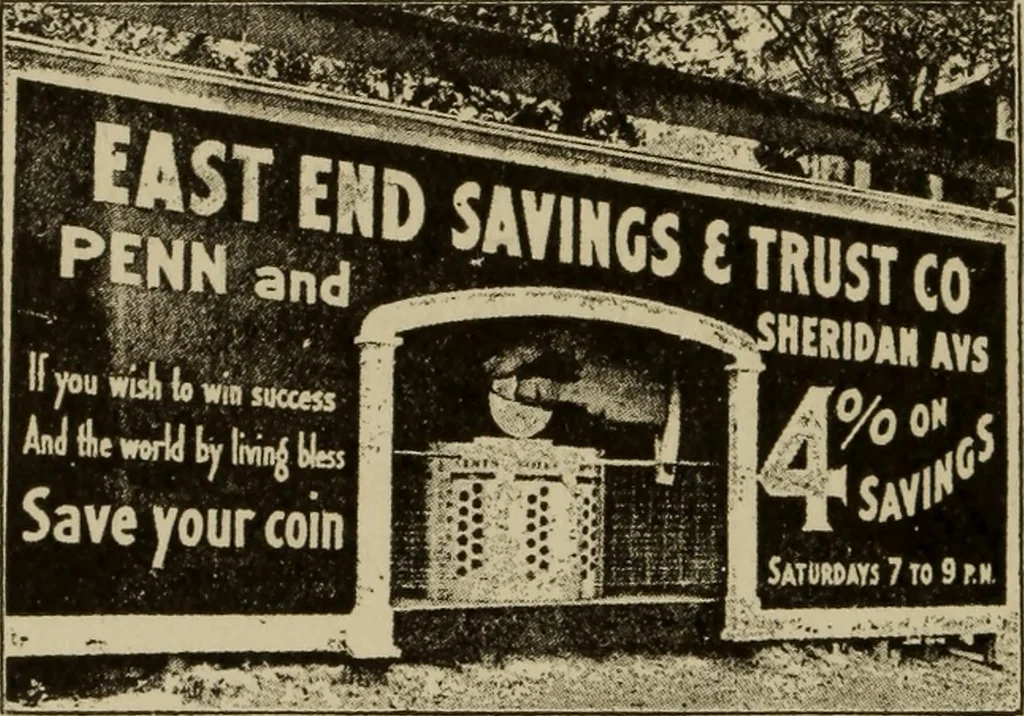 An illustration from Pushing your business, a text-book of advertising, giving practical advice on advertising, for banks, trust companies, investment brokers, real estate dealers, 1909, leaf 39