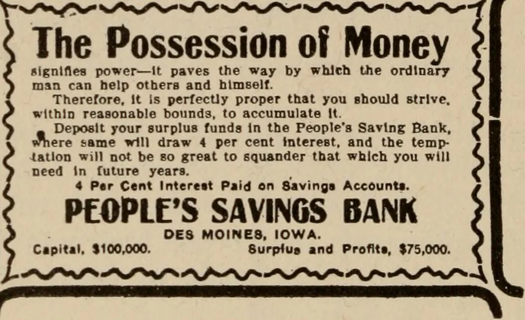 An illustration from Pushing your business; a book of practical advice on advertising, for banks, trust companies, investment brokers, real estate dealers, and all interested in promoting their business by judicious advertising, 1908, leaf 63
