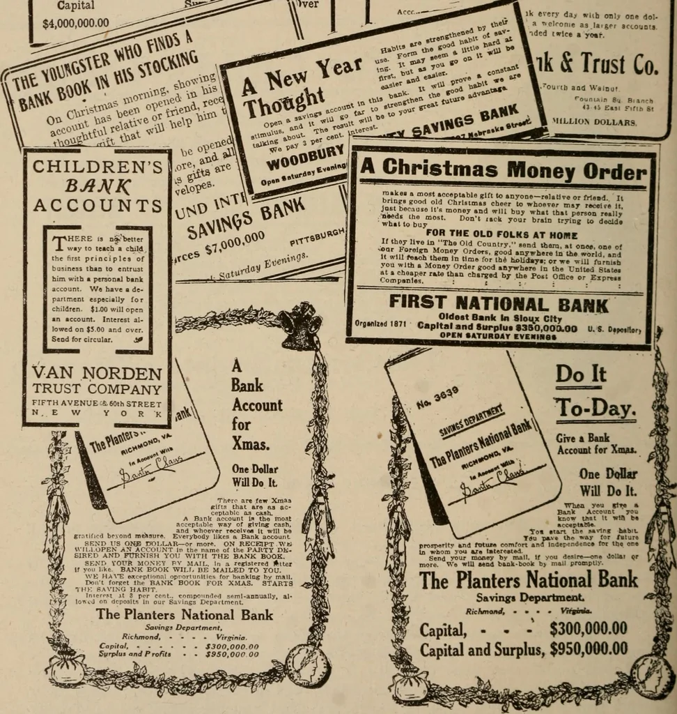 An illustration from Pushing your business; a book of practical advice on advertising, for banks, trust companies, investment brokers, real estate dealers, and all interested in promoting their business by judicious advertising, 1908, leaf 77