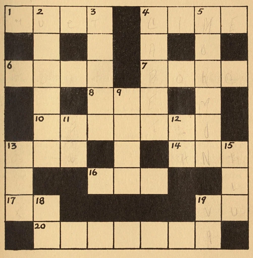 An illustration from Putnam's French cross-word puzzle book,, 1925, leaf 25