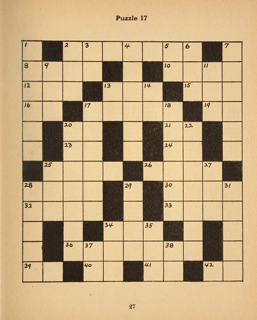 An illustration from Putnam's French cross-word puzzle book,, 1925, leaf 33