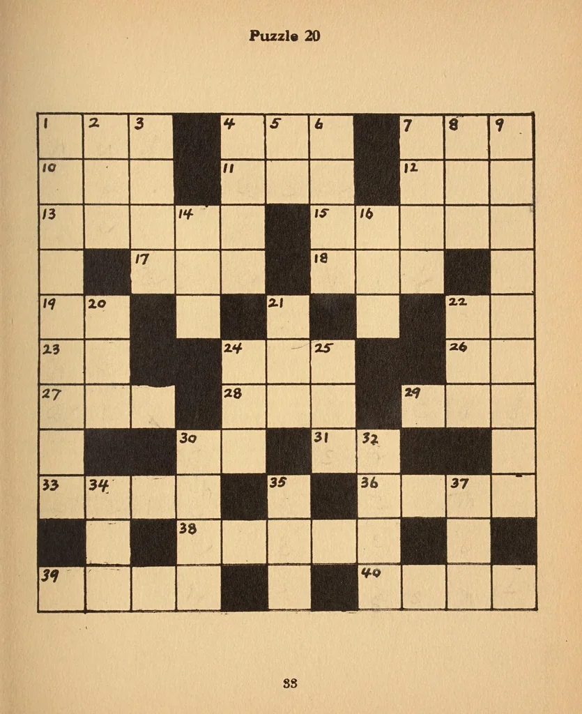 An illustration from Putnam's French cross-word puzzle book,, 1925, leaf 39