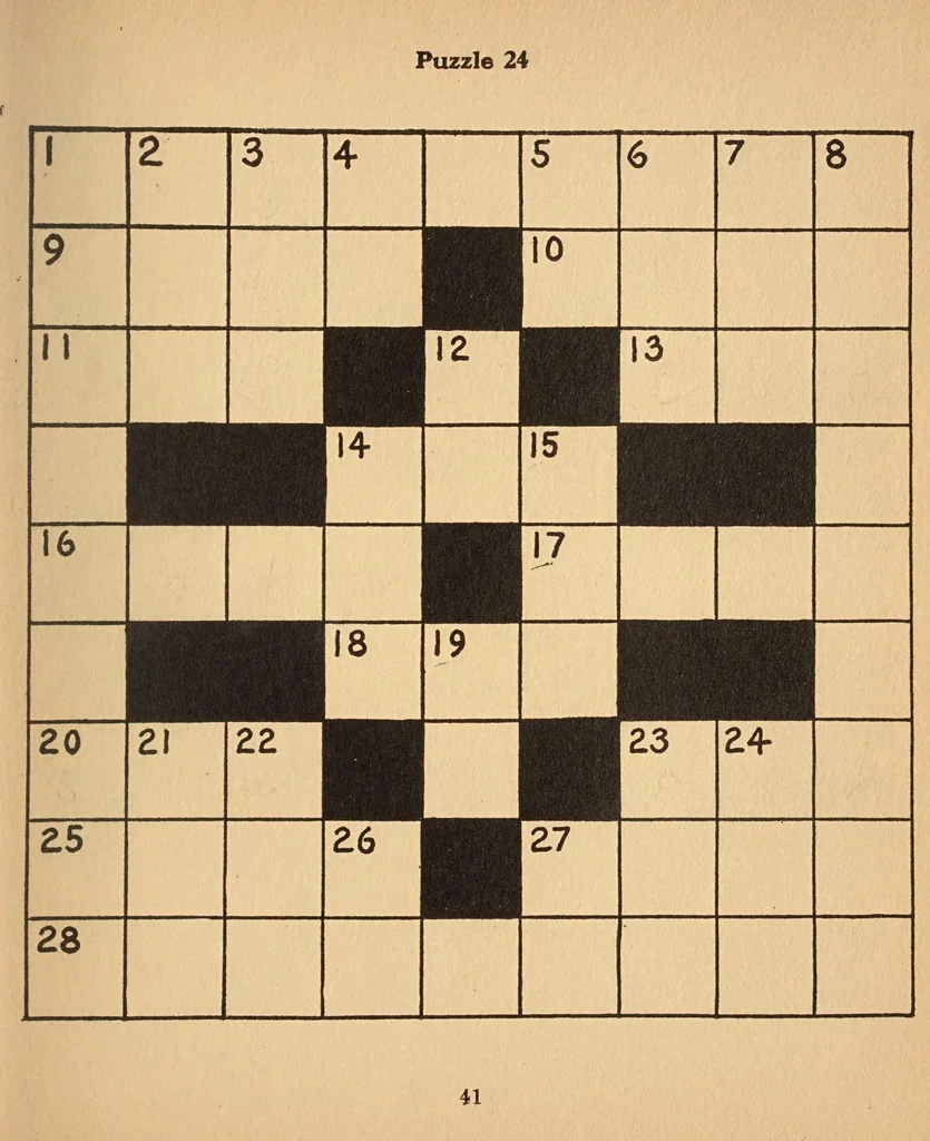 An illustration from Putnam's French cross-word puzzle book,, 1925, leaf 47