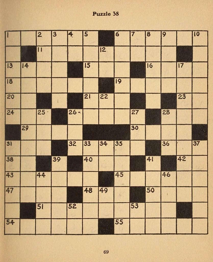 An illustration from Putnam's French cross-word puzzle book,, 1925, leaf 75