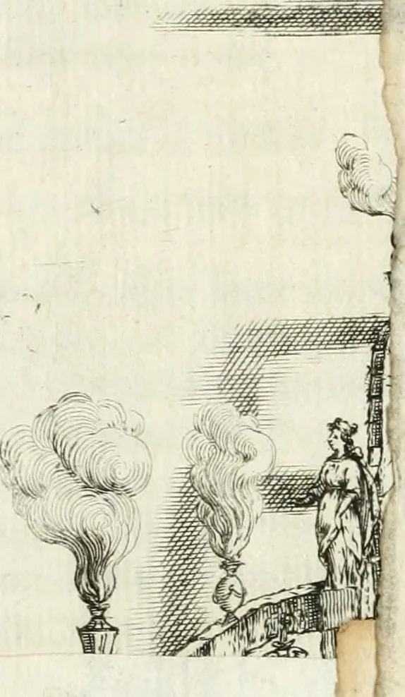 An illustration from Racconto delle pvbliche allegrezze fatte dalla citta di Milano alli iv. febraro MDCXXX. per la felice nascita del sereniss. primogenito di Spagna Baldasar Carlo Dominico, 1630, leaf 16