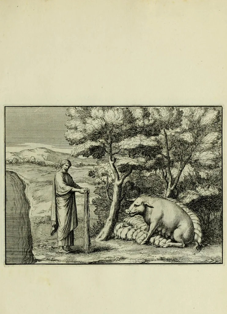 An illustration from P. Virgilii Maronis opera, 1677, leaf 105