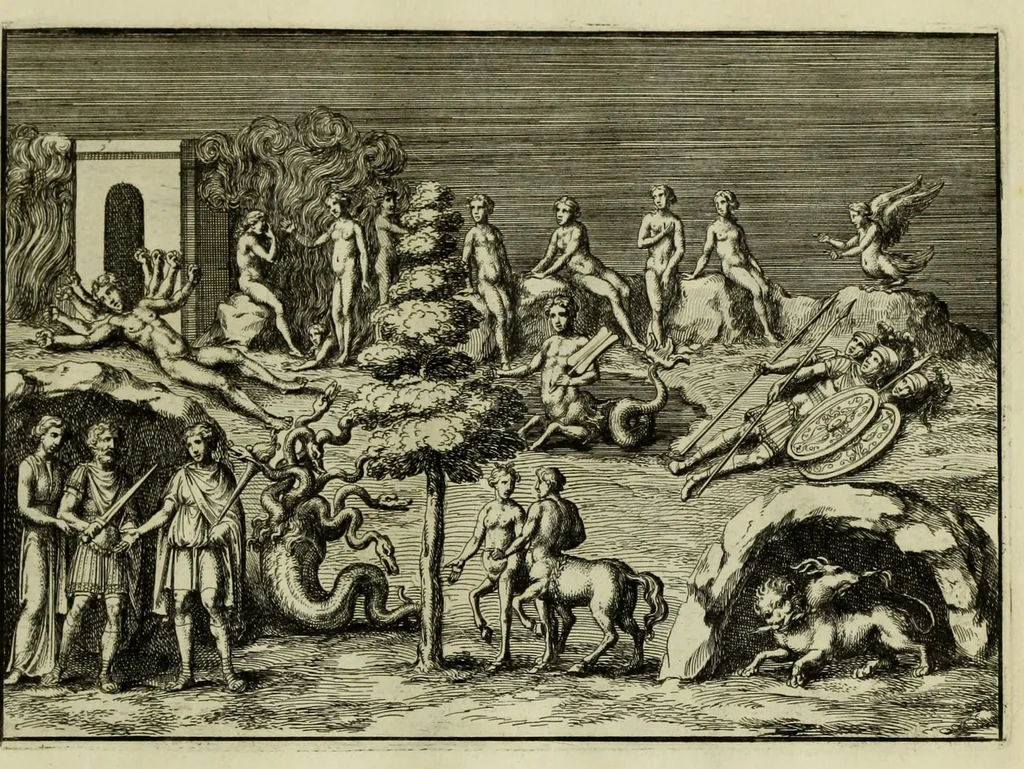 An illustration from P. Virgilii Maronis opera, 1677, leaf 77