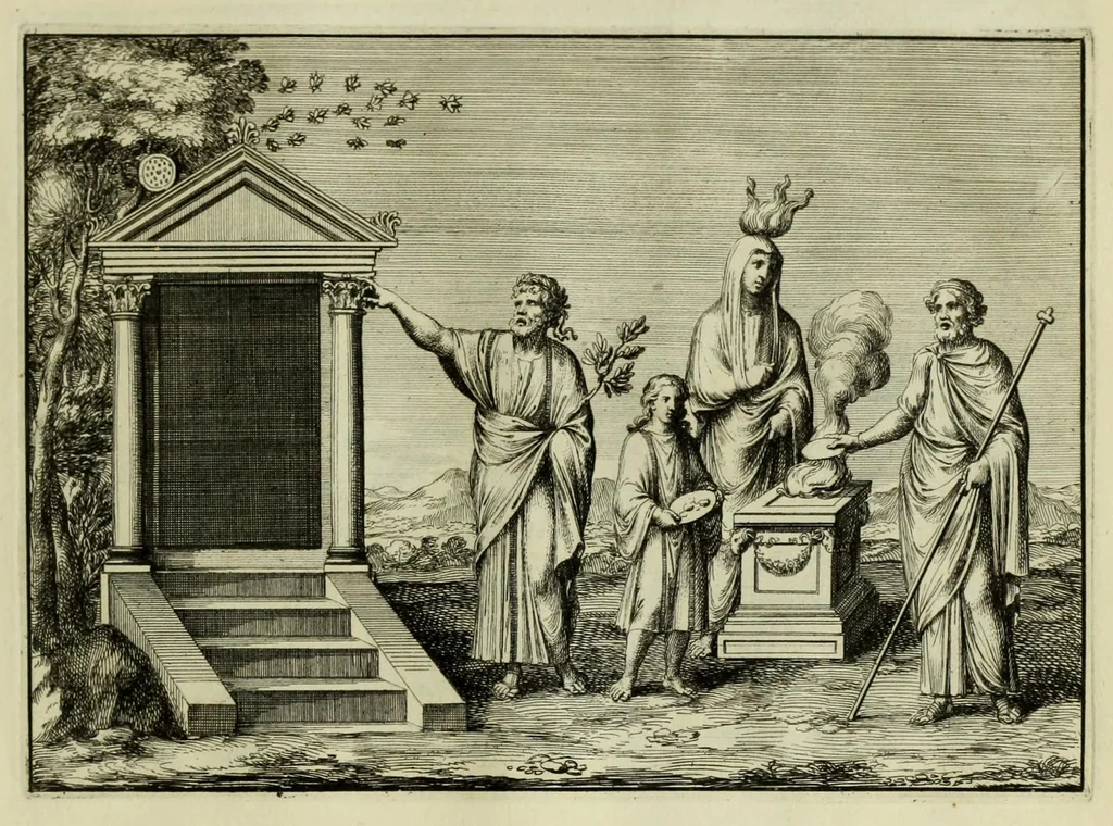 An illustration from P. Virgilii Maronis opera, 1677, leaf 91
