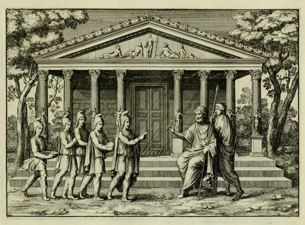 An illustration from P. Virgilii Maronis opera, 1677, leaf 93