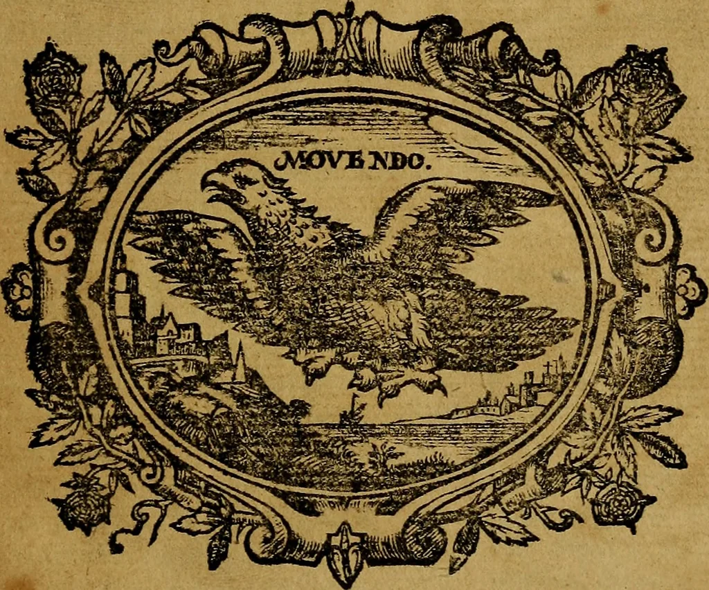 An illustration from P. Virgilii Maronis Opera in tres tomos divisa : cum integris notis Servii, Philargyrii, nec non J. Pierii variis lectionibus, & selectissimis plerisque commentariis Donati, Probi, Nannii, Sabini, Germani, Cerdæ, Taubmanni, & aliorum, 1680, leaf 6