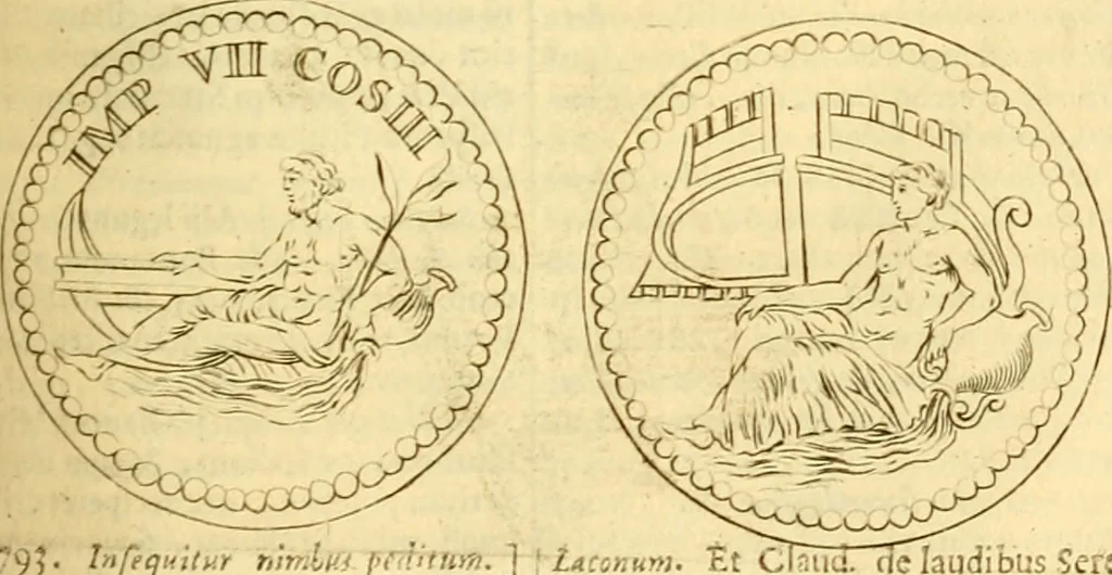 An illustration from P. Virgilii Maronis Opera in tres tomos divisa : cum integris notis Servii, Philargyrii, nec non J. Pierii variis lectionibus, & selectissimis plerisque commentariis Donati, Probi, Nannii, Sabini, Germani, Cerdæ, Taubmanni, & aliorum, 1680, leaf 164
