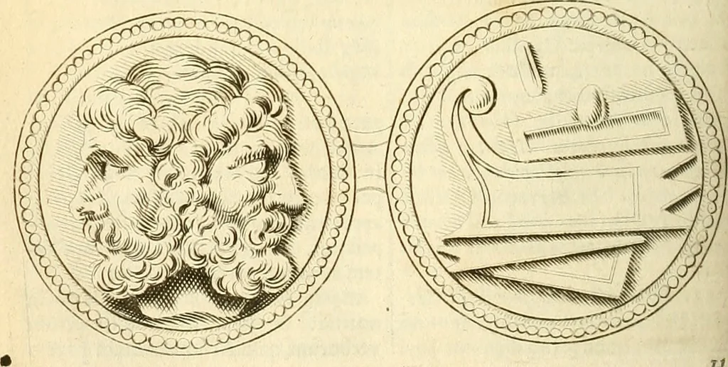 An illustration from P. Virgilii Maronis Opera in tres tomos divisa : cum integris notis Servii, Philargyrii, nec non J. Pierii variis lectionibus, & selectissimis plerisque commentariis Donati, Probi, Nannii, Sabini, Germani, Cerdæ, Taubmanni, & aliorum, 1680, leaf 263