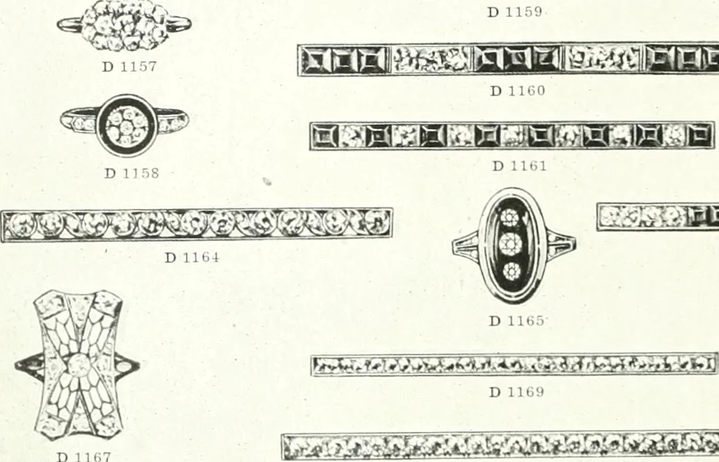 An illustration from P.W. Ellis & Co. Limited, the jewellery headquarters of Canada : 1915-1916 illustrated catalogue : importing and manufacturing, gold and silversmiths, makers of Ellis watch cases, 1915, leaf 121