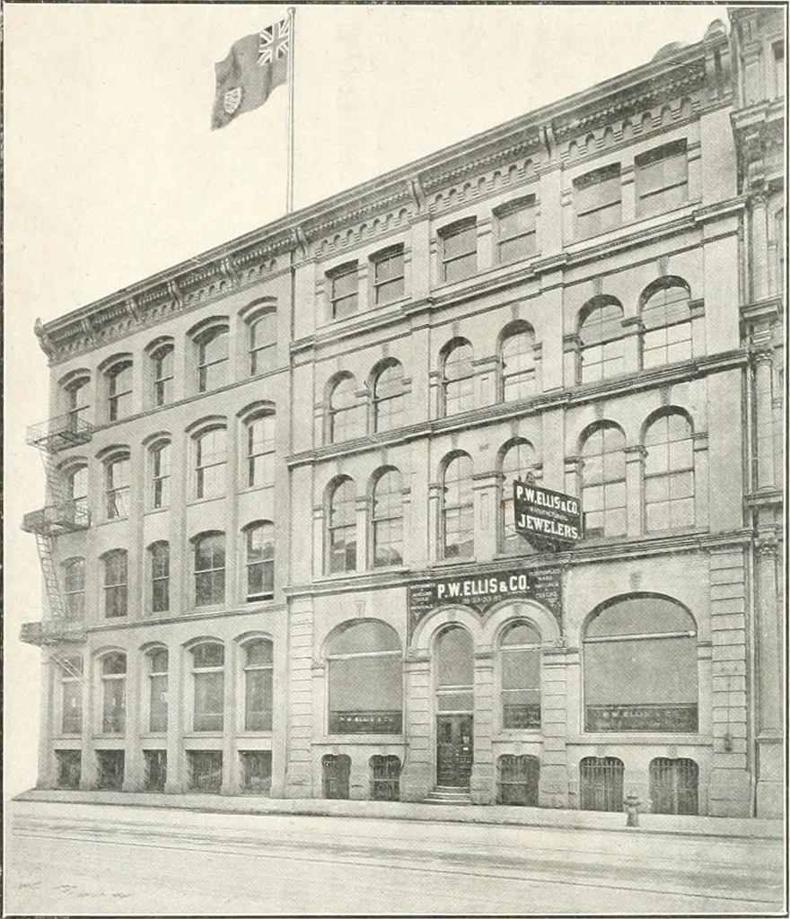 An illustration from P.W. Ellis & Co. Limited, the jewellery headquarters of Canada : 1915-1916 illustrated catalogue : importing and manufacturing, gold and silversmiths, makers of Ellis watch cases, 1915, leaf 4