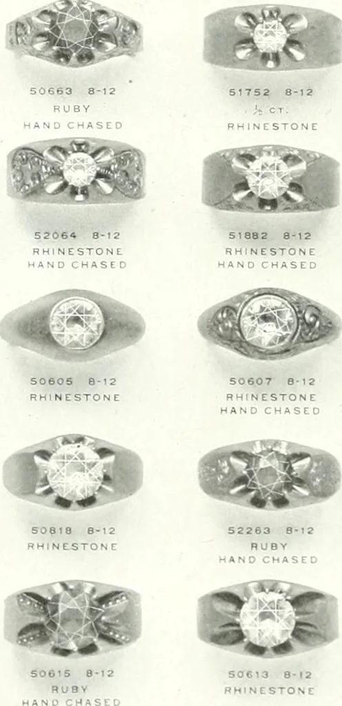An illustration from P.W. Ellis & Co. Limited, the jewellery headquarters of Canada : 1915-1916 illustrated catalogue : importing and manufacturing, gold and silversmiths, makers of Ellis watch cases, 1915, leaf 69