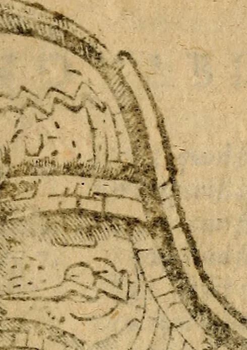 An illustration from Pyronarcha sive de fulminum natura de que febrium origine libri duo : in quibus & fulminum in mundo magno, & febrium in mundo paruo caussae naturales omnes, modus originis, idea, proprietates, differentiae, ac effectus admirabiles accurate tractantur : diligenter explicato vetere gripho pyronarchae, a caelio igiano inter flores medicos descripto, 1634, leaf 140