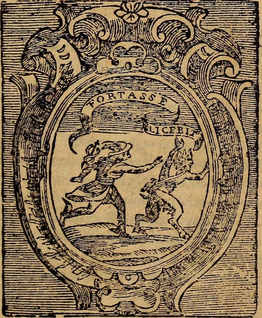 An illustration from Pyronarcha sive de fulminum natura de que febrium origine libri duo : in quibus & fulminum in mundo magno, & febrium in mundo paruo caussae naturales omnes, modus originis, idea, proprietates, differentiae, ac effectus admirabiles accurate tractantur : diligenter explicato vetere gripho pyronarchae, a caelio igiano inter flores medicos descripto, 1634, leaf 6