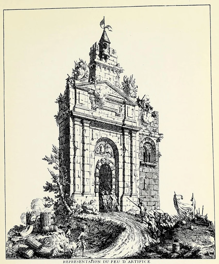 An illustration from Pyrotechnics: the history and art of firework making, 1922, leaf 63