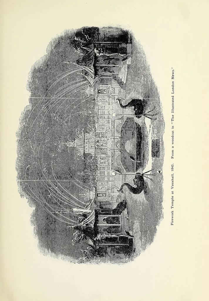 An illustration from Pyrotechnics: the history and art of firework making, 1922, leaf 89