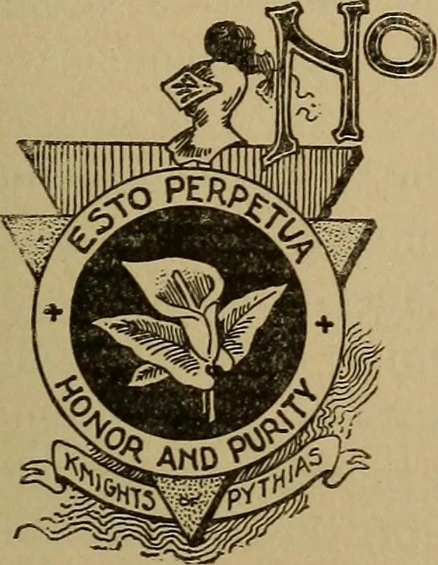 An illustration from Pythian knighthood, it history and literature;, 1888, leaf 404