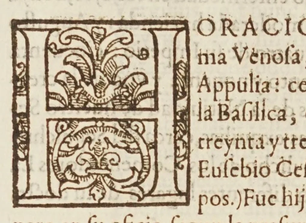 An illustration from Q. Horacio Flacco ... Sus obras con la declaracion magistral en lengua castellana, 1599, leaf 19