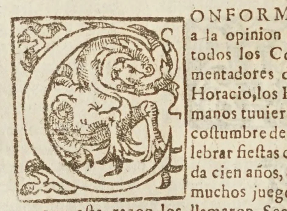 An illustration from Q. Horacio Flacco ... Sus obras con la declaracion magistral en lengua castellana, 1599, leaf 330
