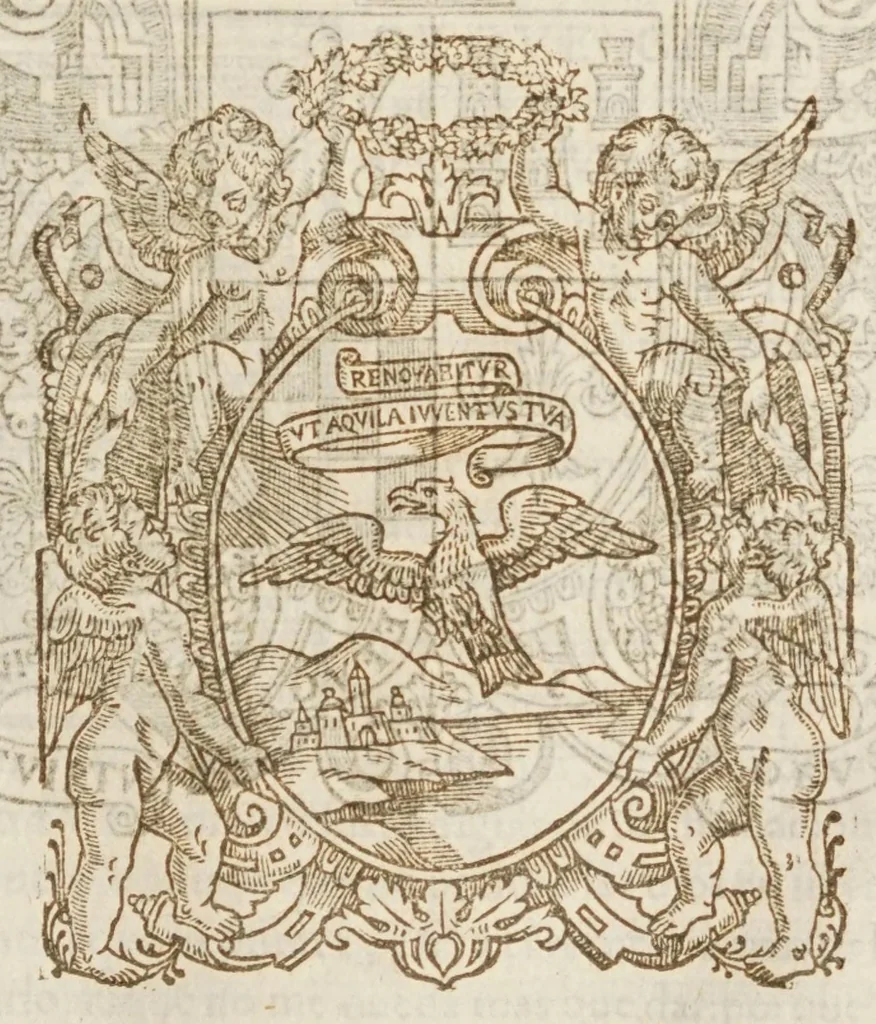 An illustration from Q. Horacio Flacco ... Sus obras con la declaracion magistral en lengua castellana, 1599, leaf 339