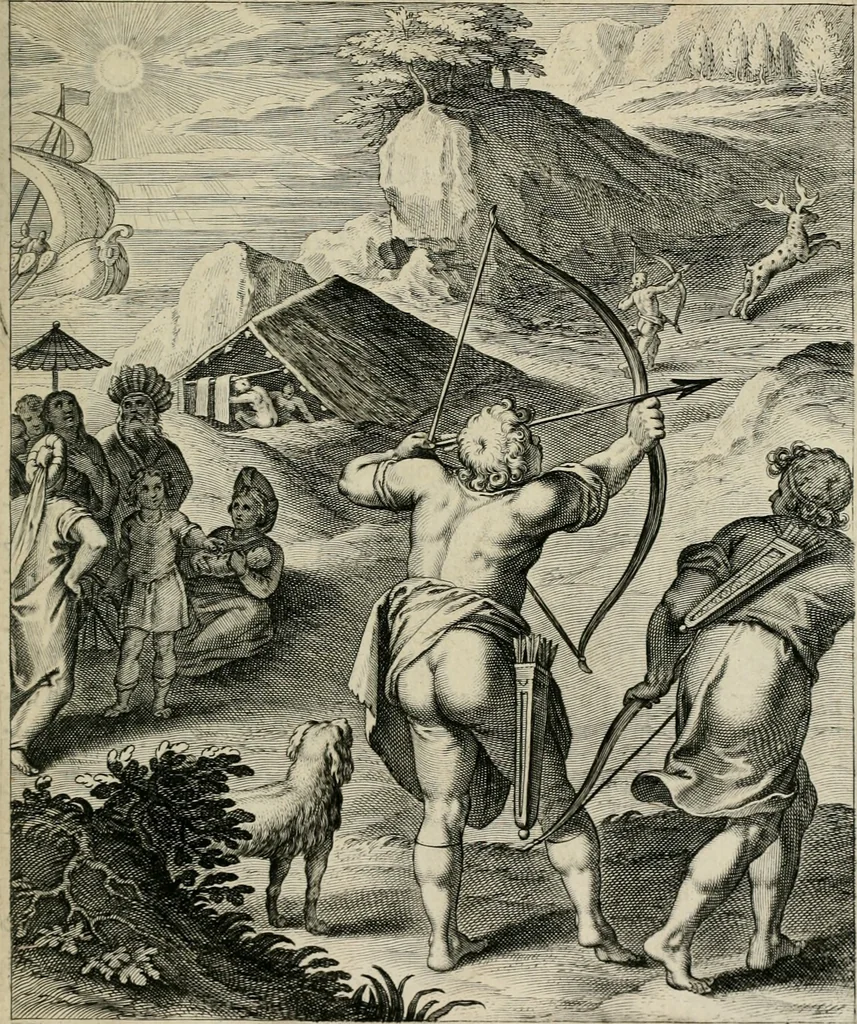 An illustration from Q. HoratI Flacci Emblemata : imaginibus in aes incisis, notisq[ue] illustrata, 1607, leaf 106