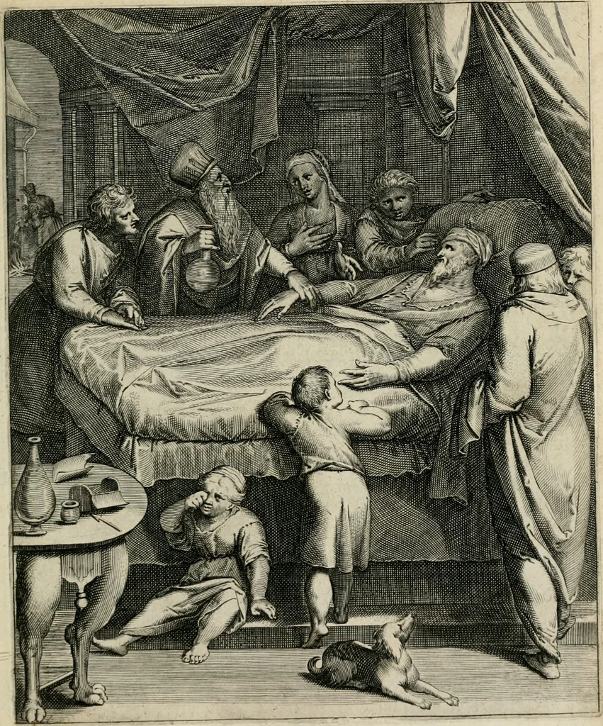 An illustration from Q. HoratI Flacci Emblemata : imaginibus in aes incisis, notisq[ue] illustrata, 1607, leaf 118