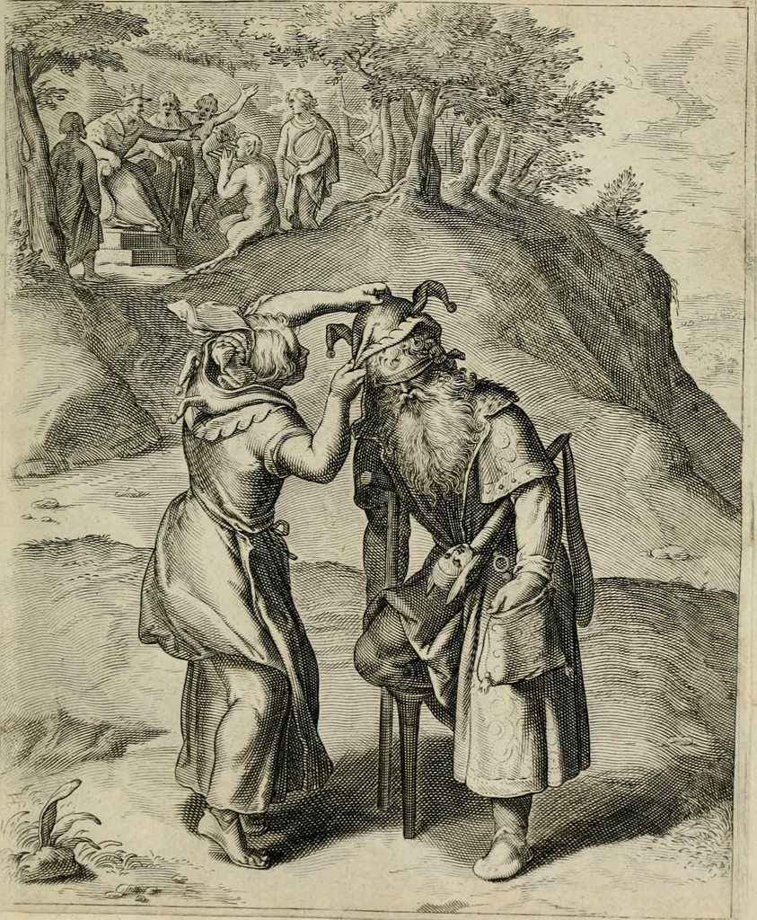 An illustration from Q. HoratI Flacci Emblemata : imaginibus in aes incisis, notisq[ue] illustrata, 1607, leaf 122