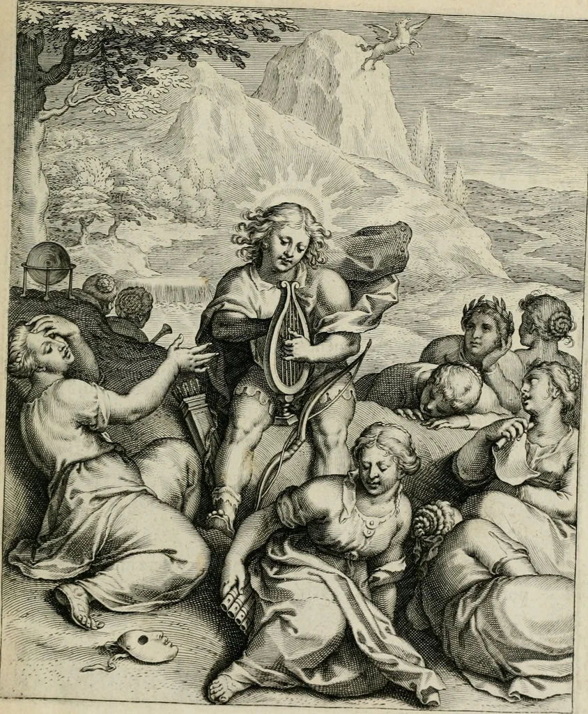 An illustration from Q. HoratI Flacci Emblemata : imaginibus in aes incisis, notisq[ue] illustrata, 1607, leaf 160