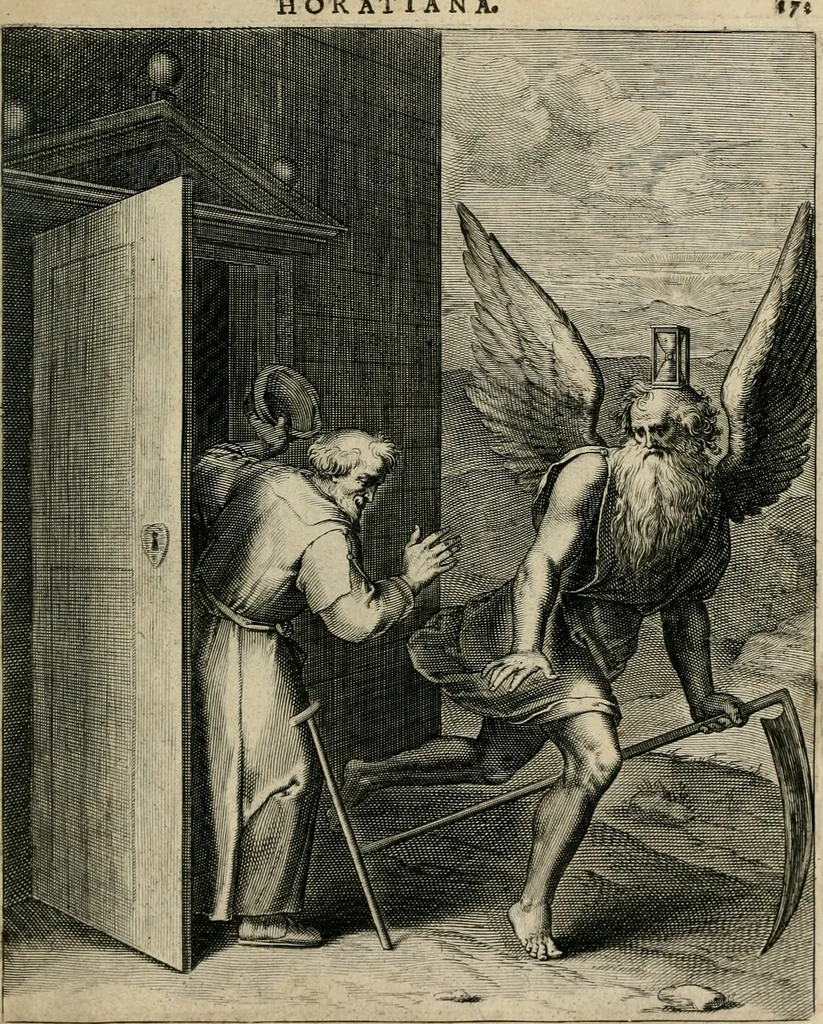 An illustration from Q. HoratI Flacci Emblemata : imaginibus in aes incisis, notisq[ue] illustrata, 1607, leaf 170