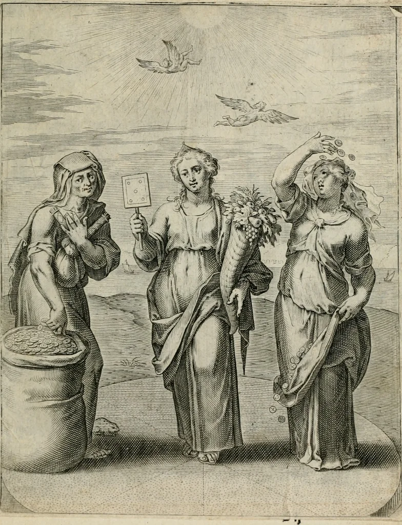 An illustration from Q. HoratI Flacci Emblemata : imaginibus in aes incisis, notisq[ue] illustrata, 1607, leaf 22
