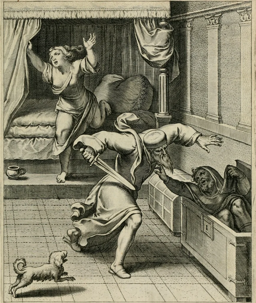 An illustration from Q. HoratI Flacci Emblemata : imaginibus in aes incisis, notisq[ue] illustrata, 1607, leaf 32