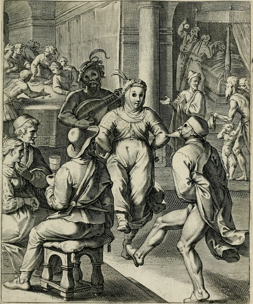 An illustration from Q. HoratI Flacci Emblemata : imaginibus in aes incisis, notisq[ue] illustrata, 1607, leaf 42