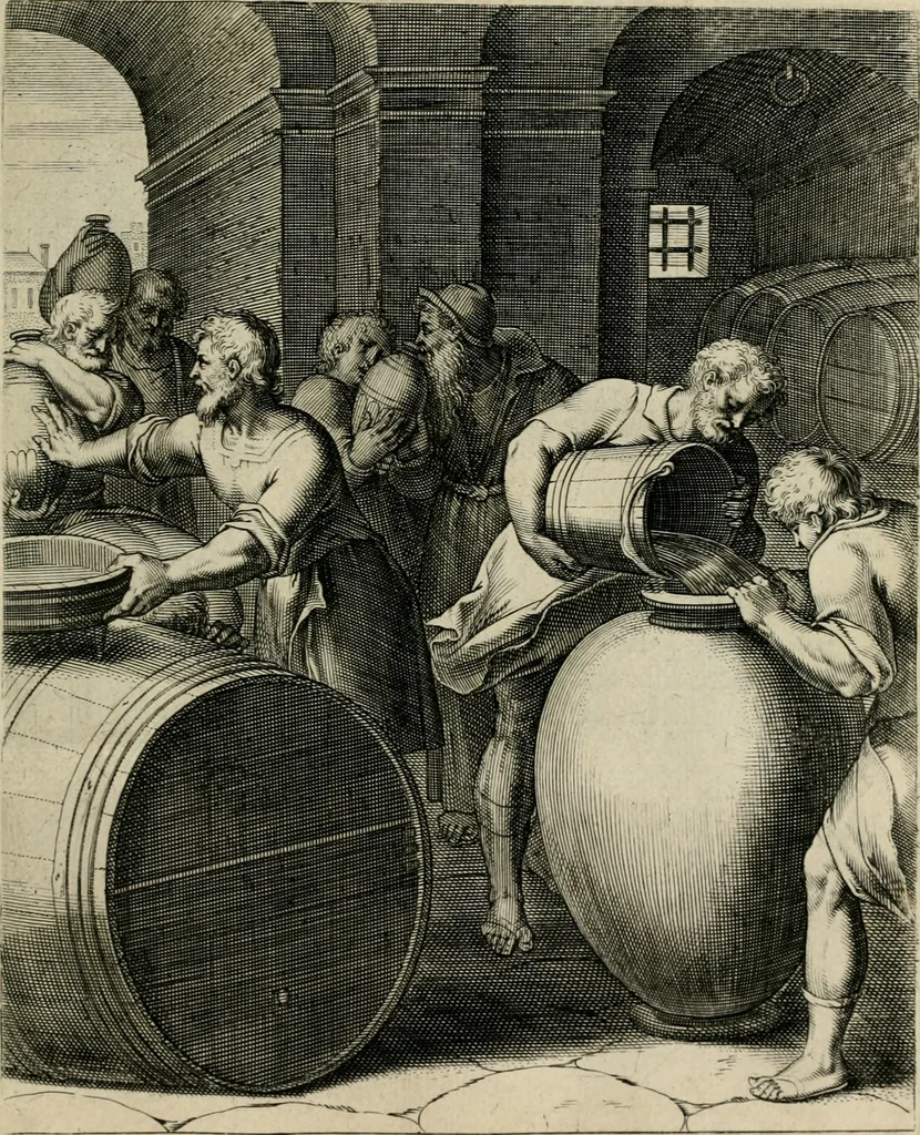 An illustration from Q. HoratI Flacci Emblemata : imaginibus in aes incisis, notisq[ue] illustrata, 1607, leaf 48