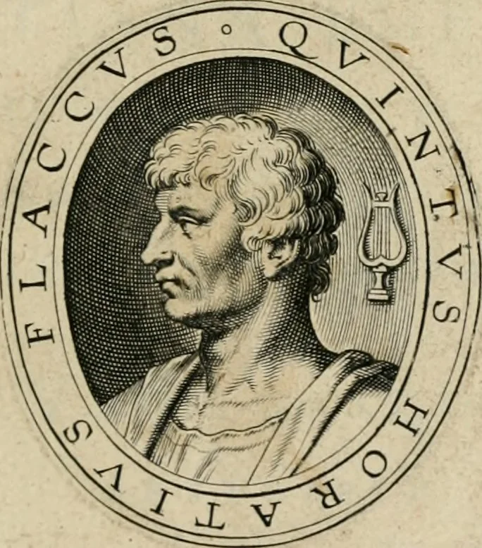 An illustration from Q. HoratI Flacci Emblemata : imaginibus in aes incisis, notisq[ue] illustrata, 1607, leaf 6