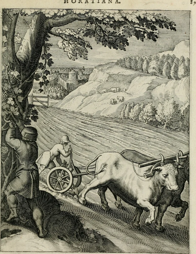An illustration from Q. HoratI Flacci Emblemata : imaginibus in aes incisis, notisq[ue] illustrata, 1607, leaf 88