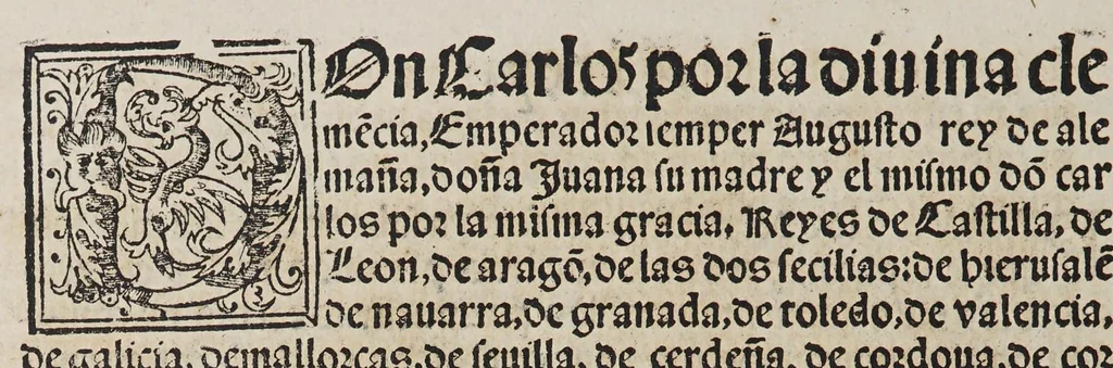 An illustration from [Quaderno de algunas leyes que no estan en el libro de las prematicas que por mandado de Sus Magestades se mandan imprimir este año de MDXLIIII años.], 1544, leaf 10
