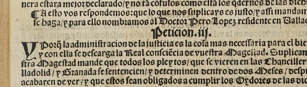 An illustration from Quadernos de las cortes que Su Magestad de la emperatriz y reyna nuestra señora tuuo en la ciudad de Segouia el año de M.D.xxxij. : Juntame[n]te co[n] las cortes q[ue] Su Magestad el emperador y rey n[uest]ro señor tuuo en la villa de Madrid, en el año de M.D.xxxiiij. Co[n] las declaraciones, leyes, y decisiones nueuas, y aprouaciones hechas en las dichas cortes. Assi mesmo la prematica de los cauallos que se hizo en Toledo. Con la declaracion despues hecha en las dichas cortes de Madrid. Año de. M.D.xxxiiij. 1549., 1550, leaf 10