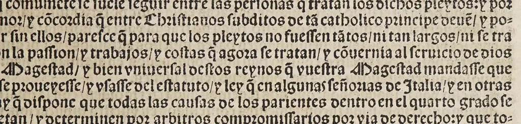 An illustration from Quadernos de las cortes que Su Magestad de la emperatriz y reyna nuestra señora tuuo en la ciudad de Segouia el año de M.D.xxxij. : Juntame[n]te co[n] las cortes q[ue] Su Magestad el emperador y rey n[uest]ro señor tuuo en la villa de Madrid, en el año de M.D.xxxiiij. Co[n] las declaraciones, leyes, y decisiones nueuas, y aprouaciones hechas en las dichas cortes. Assi mesmo la prematica de los cauallos que se hizo en Toledo. Con la declaracion despues hecha en las dichas cortes de Madrid. Año de. M.D.xxxiiij. 1549., 1550, leaf 17